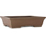 Rectangular unglazed bonsai pot - 420 x 335 x 105 mm