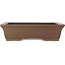 Rectangular unglazed bonsai pot - 420 x 335 x 105 mm