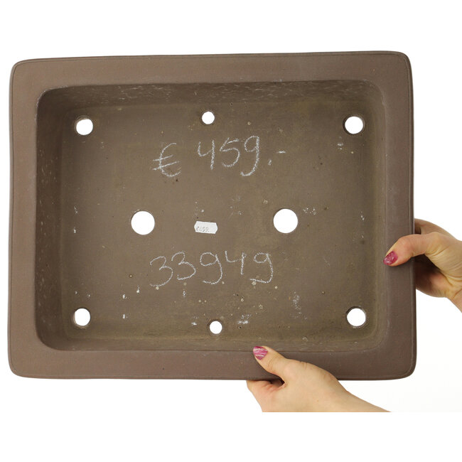Pot à bonsaï rectangulaire non émaillé - 420 x 335 x 105 mm