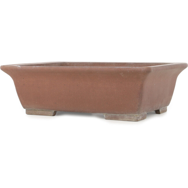 Maceta rectangular sin esmaltar para bonsái de Shozan - 430 x 345 x 135 mm