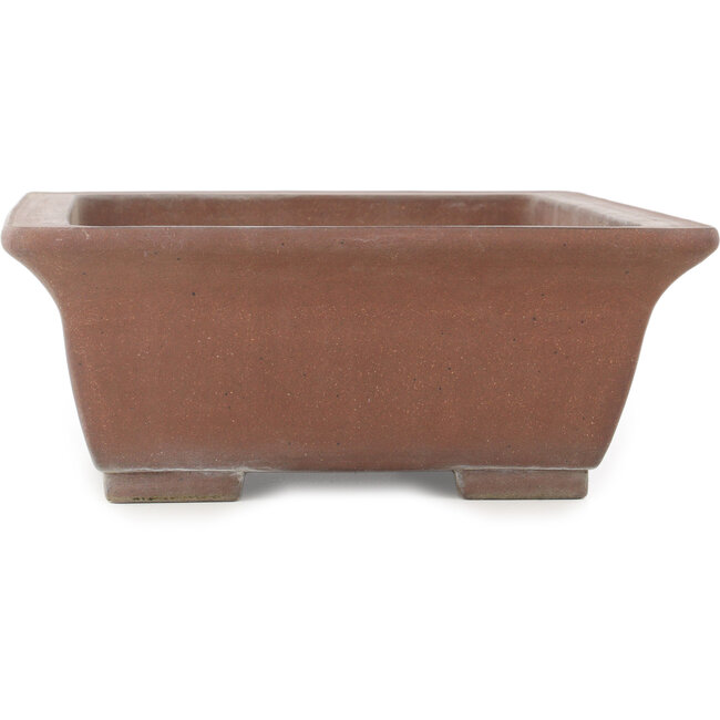 Maceta rectangular sin esmaltar para bonsái de Shozan - 430 x 345 x 135 mm