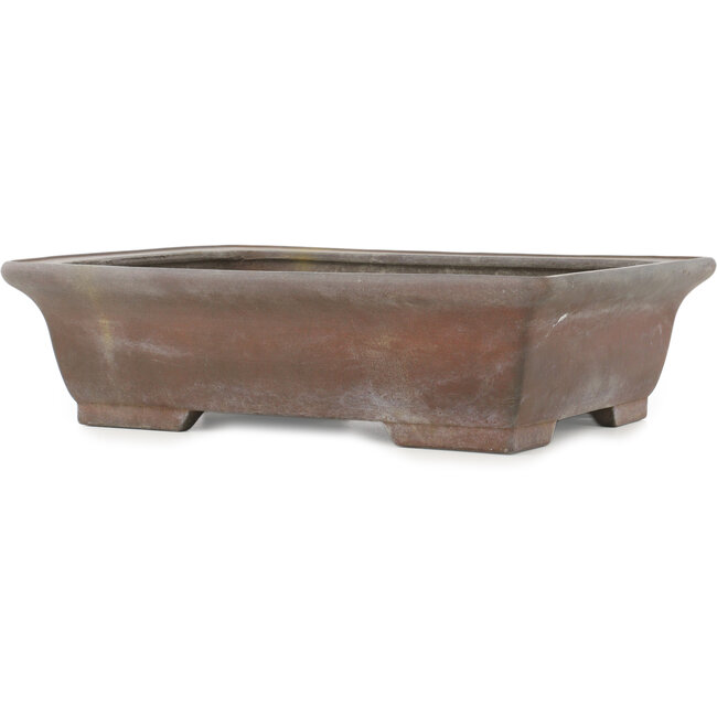 Maceta rectangular sin esmaltar para bonsái de Eiraku - 373 x 287 x 105 mm