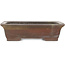 Maceta rectangular sin esmaltar para bonsái de Eiraku - 373 x 287 x 105 mm