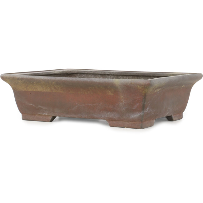 Rectangular unglazed bonsai pot by Eiraku - 373 x 287 x 105 mm