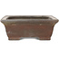 Maceta rectangular sin esmaltar para bonsái de Eiraku - 373 x 287 x 105 mm