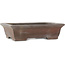 Rectangular unglazed bonsai pot by Eiraku - 373 x 287 x 105 mm