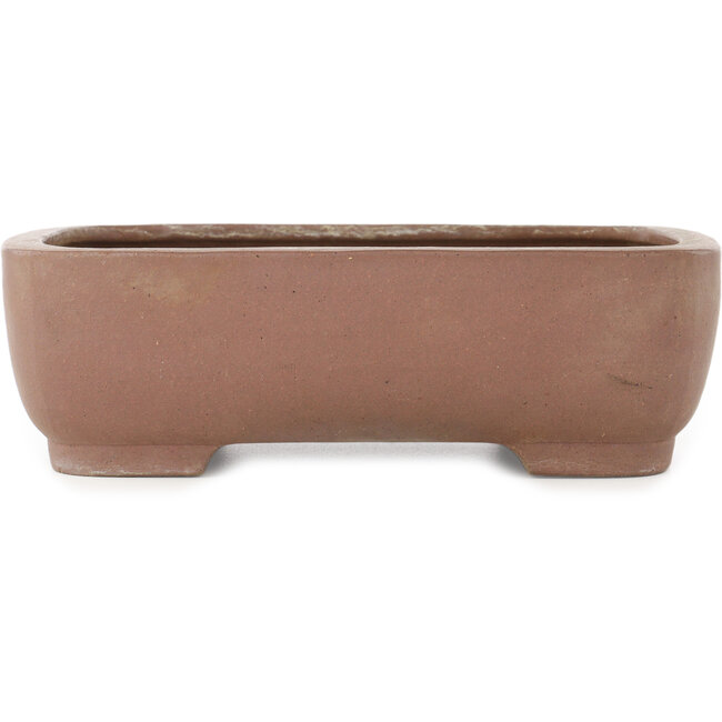 Maceta ovalada sin esmaltar para bonsái de Yamaaki - 277 x 210 x 85 mm