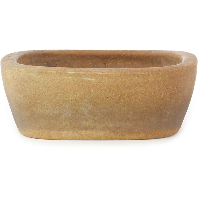 Oval unglazed bonsai pot by Yozan - 315 x 225 x 70 mm