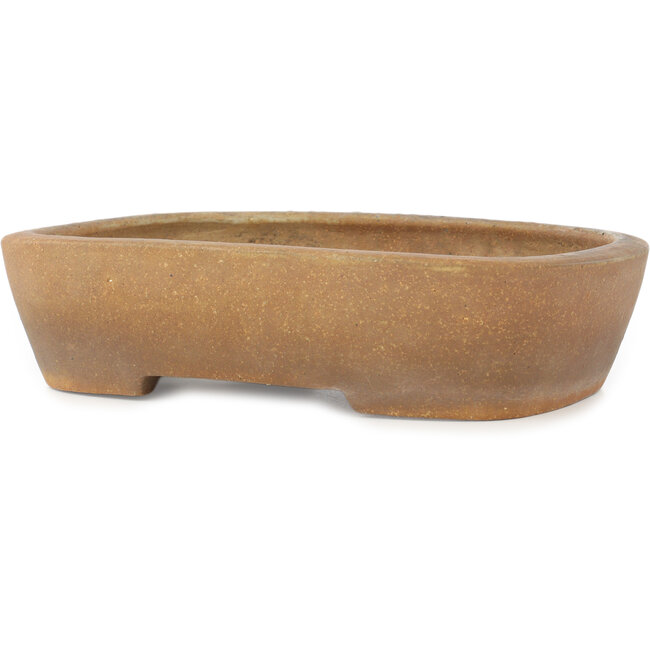 Maceta para bonsái ovalada sin esmaltar de Yozan - 315 x 225 x 70 mm
