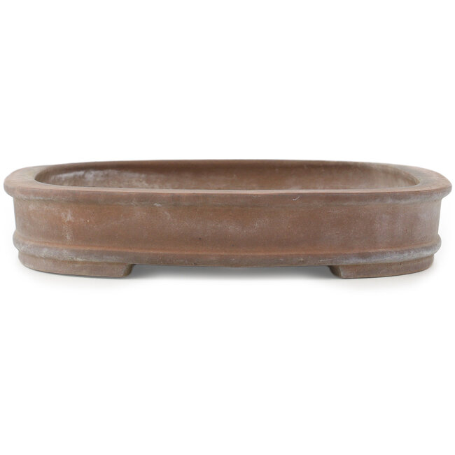 Pot à bonsaï ovale non émaillé de Seizan - 390 x 280 x 48 mm