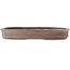 Oval unglazed bonsai pot by Seizan - 390 x 280 x 48 mm