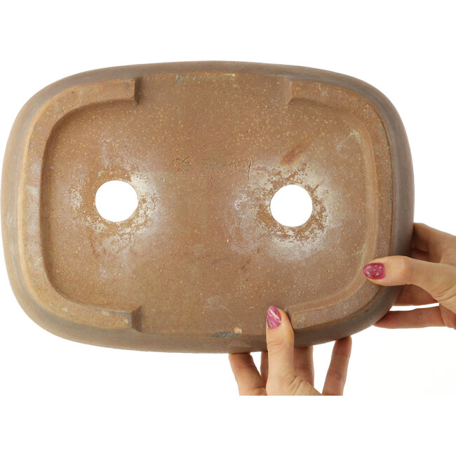 Pot à bonsaï ovale non émaillé de Yozan - 315 x 225 x 70 mm