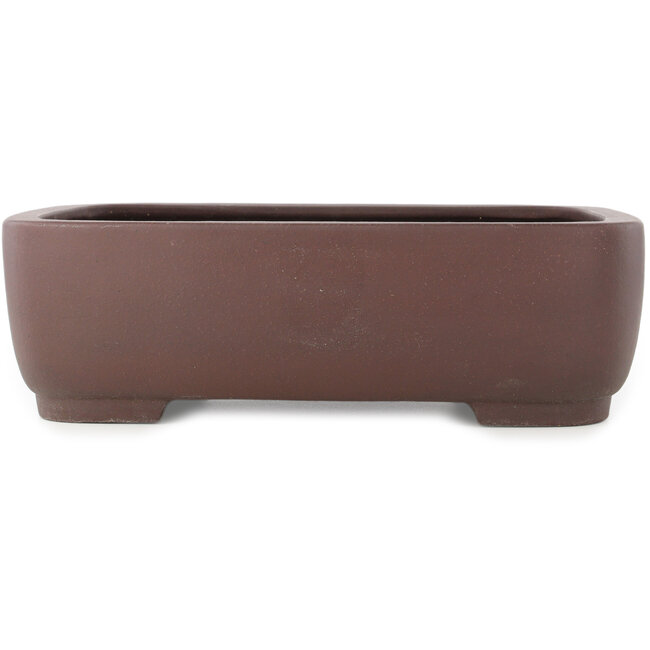 Pot à bonsaï ovale non émaillé de Yamaaki - 380 x 307 x 110 mm