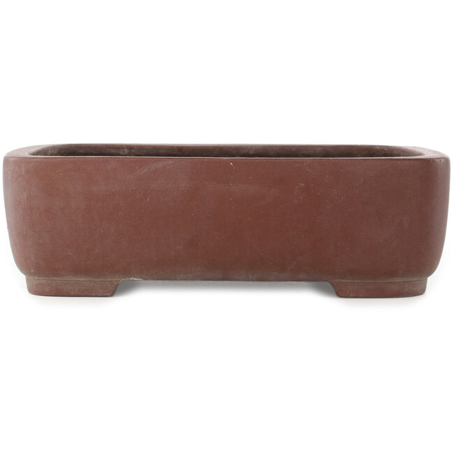 Maceta ovalada sin esmaltar para bonsái de Yamaaki - 375 x 300 x 115 mm