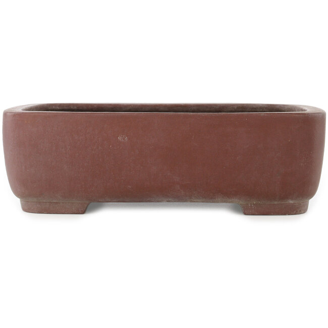 Maceta ovalada sin esmaltar para bonsái de Yamaaki - 375 x 300 x 115 mm