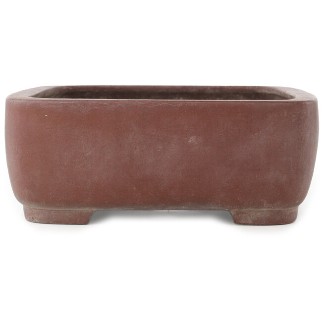 Oval unglazed bonsai pot by Yamaaki - 375 x 300 x 115 mm