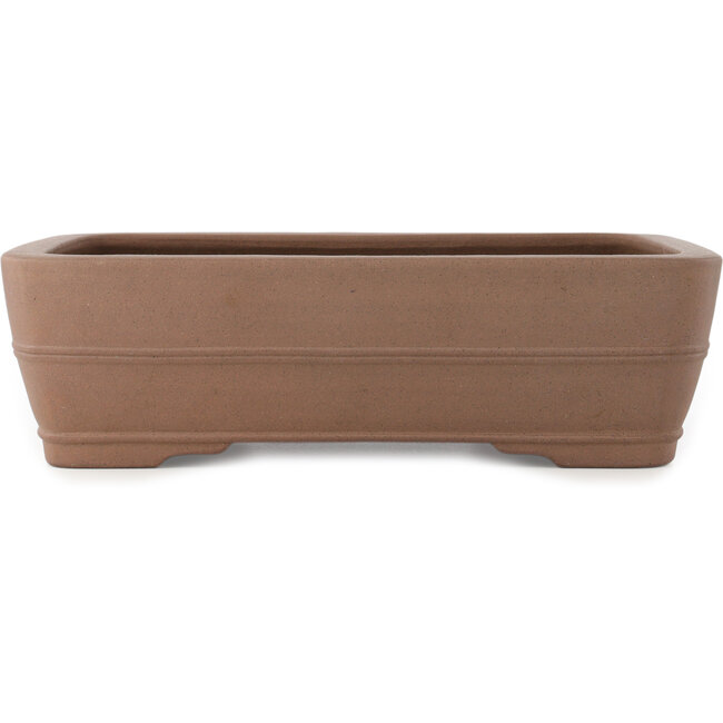 Ovaler unglasierter Bonsai-Topf von Keizan - 437 x 335 x 125 mm