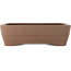 Ovaler unglasierter Bonsai-Topf von Keizan - 437 x 335 x 125 mm