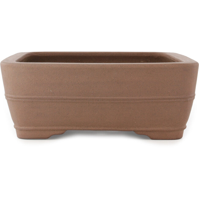 Oval unglazed bonsai pot by Keizan - 437 x 335 x 125 mm