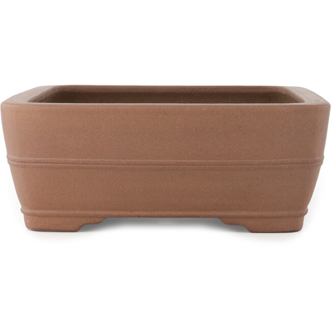 Ovaler unglasierter Bonsai-Topf von Keizan - 437 x 335 x 125 mm