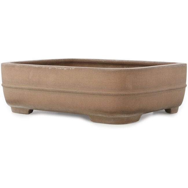 Pot à bonsaï ovale non émaillé de Yamaaki - 375 x 302 x 112 mm