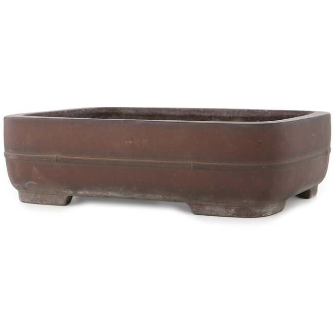 Pot à bonsaï ovale non émaillé de Yamaaki - 405 x 312 x 110 mm