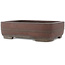 Pot à bonsaï ovale non émaillé de Yamaaki - 405 x 312 x 110 mm