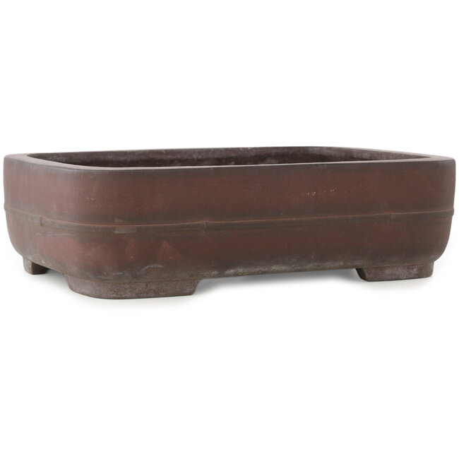 Pot à bonsaï ovale non émaillé de Yamaaki - 405 x 312 x 110 mm