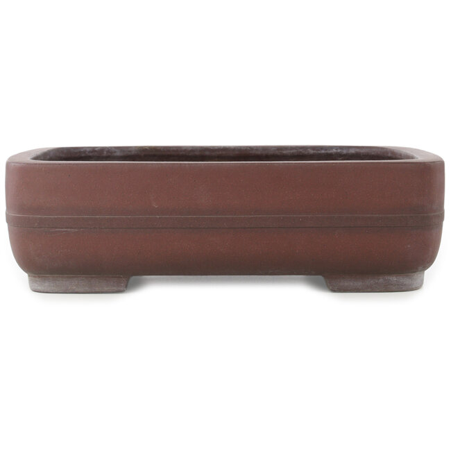 Pot à bonsaï ovale non émaillé de Yamaaki - 410 x 322 x 115 mm