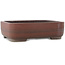 Oval unglazed bonsai pot by Yamaaki - 410 x 322 x 115 mm