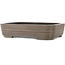 Oval unglazed bonsai pot by Eiraku - 435 x 327 x 100 mm