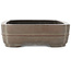Oval unglazed bonsai pot by Eiraku - 435 x 327 x 100 mm
