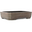 Oval unglazed bonsai pot by Eiraku - 435 x 327 x 100 mm