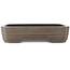 Oval unglazed bonsai pot by Eiraku - 435 x 327 x 100 mm
