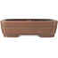 Ovale ongeglazuurde bonsaipot van Keizan - 338 x 272 x 90 mm
