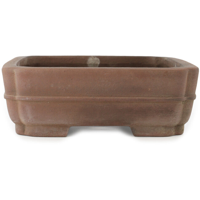 Ovaler unglasierter Bonsai-Topf von Keizan - 338 x 272 x 90 mm