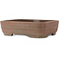 Ovale ongeglazuurde bonsaipot van Keizan - 338 x 272 x 90 mm