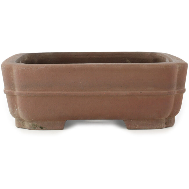 Ovaler unglasierter Bonsai-Topf von Keizan - 338 x 272 x 90 mm