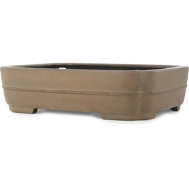 Pot à bonsaï ovale non émaillé par Eiraku - 387 x 300 x 100 mm