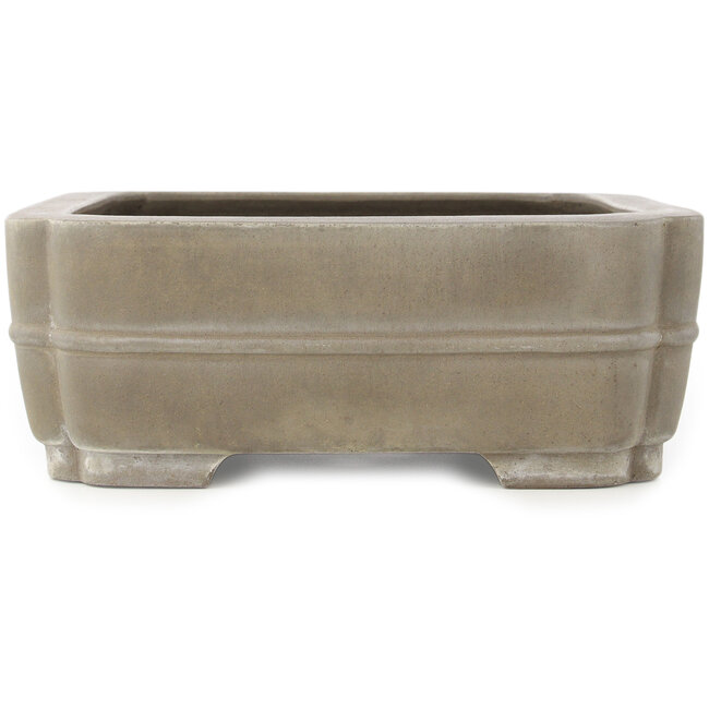 Pot à bonsaï ovale non émaillé de Sanpo - 385 x 300 x 110 mm