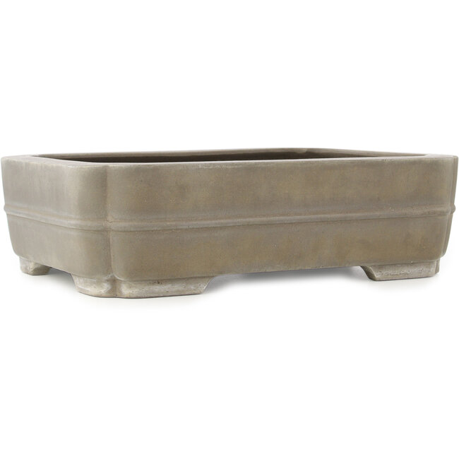 Vaso bonsai ovale non smaltato di Sanpo - 385 x 300 x 110 mm