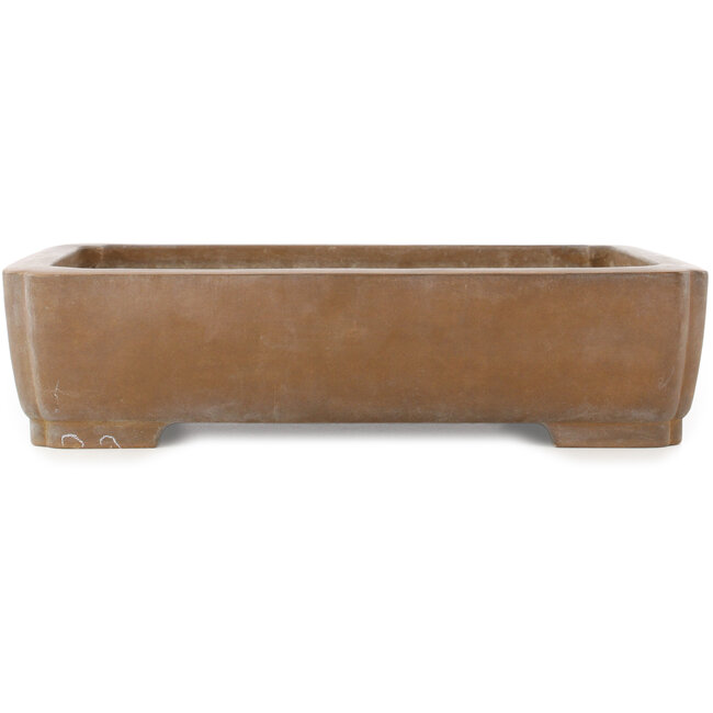 Ovale ongeglazuurde bonsaipot van Maruhei - 423 x 320 x 104 mm