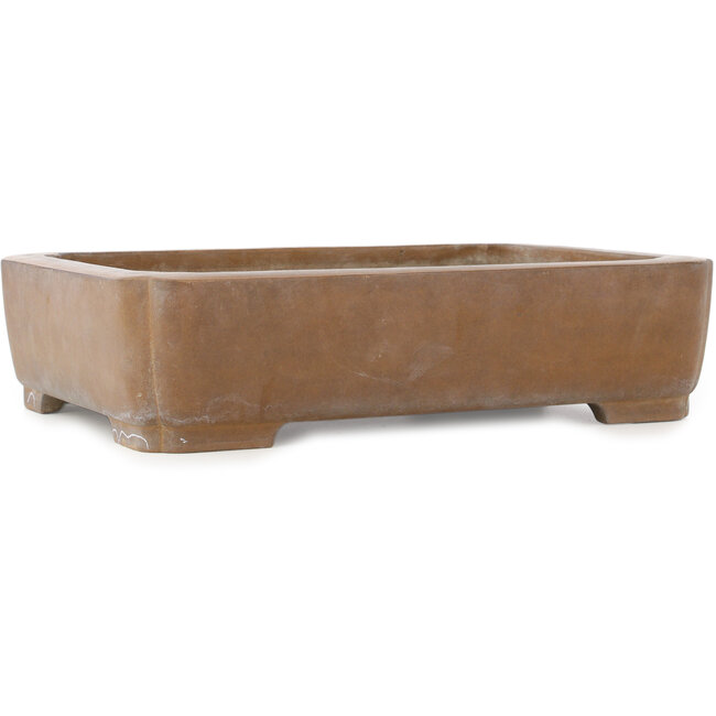 Ovale ongeglazuurde bonsaipot van Maruhei - 423 x 320 x 104 mm