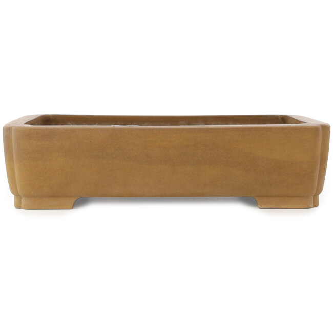Maceta rectangular sin esmaltar para bonsái de Maruhei - 420 x 320 x 100 mm