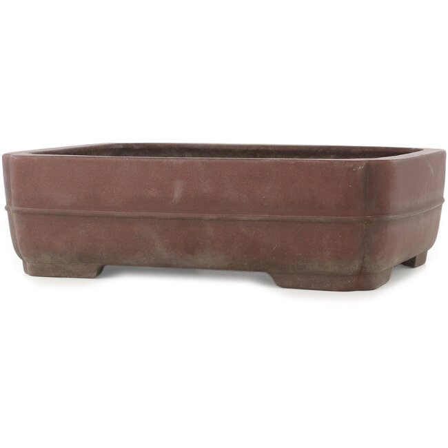 Maceta rectangular sin esmaltar para bonsái de Yamaaki - 390 x 305 x 115 mm