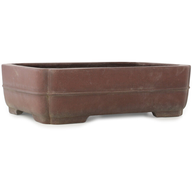 Pot à bonsaï rectangulaire non émaillé de Yamaaki - 390 x 305 x 115 mm