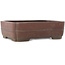 Rectangular unglazed bonsai pot by Yamaaki - 390 x 305 x 115 mm