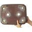 Rectangular unglazed bonsai pot by Yamaaki - 390 x 305 x 115 mm