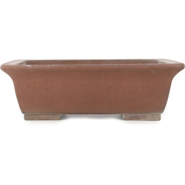 Pot à bonsaï rectangulaire non émaillé de Shozan - 430 x 345 x 135 mm