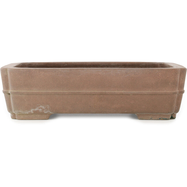 Maceta rectangular sin esmaltar para bonsái de Seizan - 410 x 305 x 112 mm